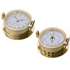 Brass Baro. + 12 Hour Clock 116mm